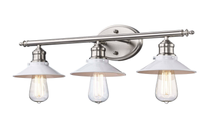 Hampton Bay Glenhurst 3 Light Vanity Fixture - Brushed Nickel